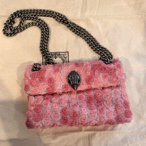 Kurt Geiger Pink Rose Chain Shoulder Bag